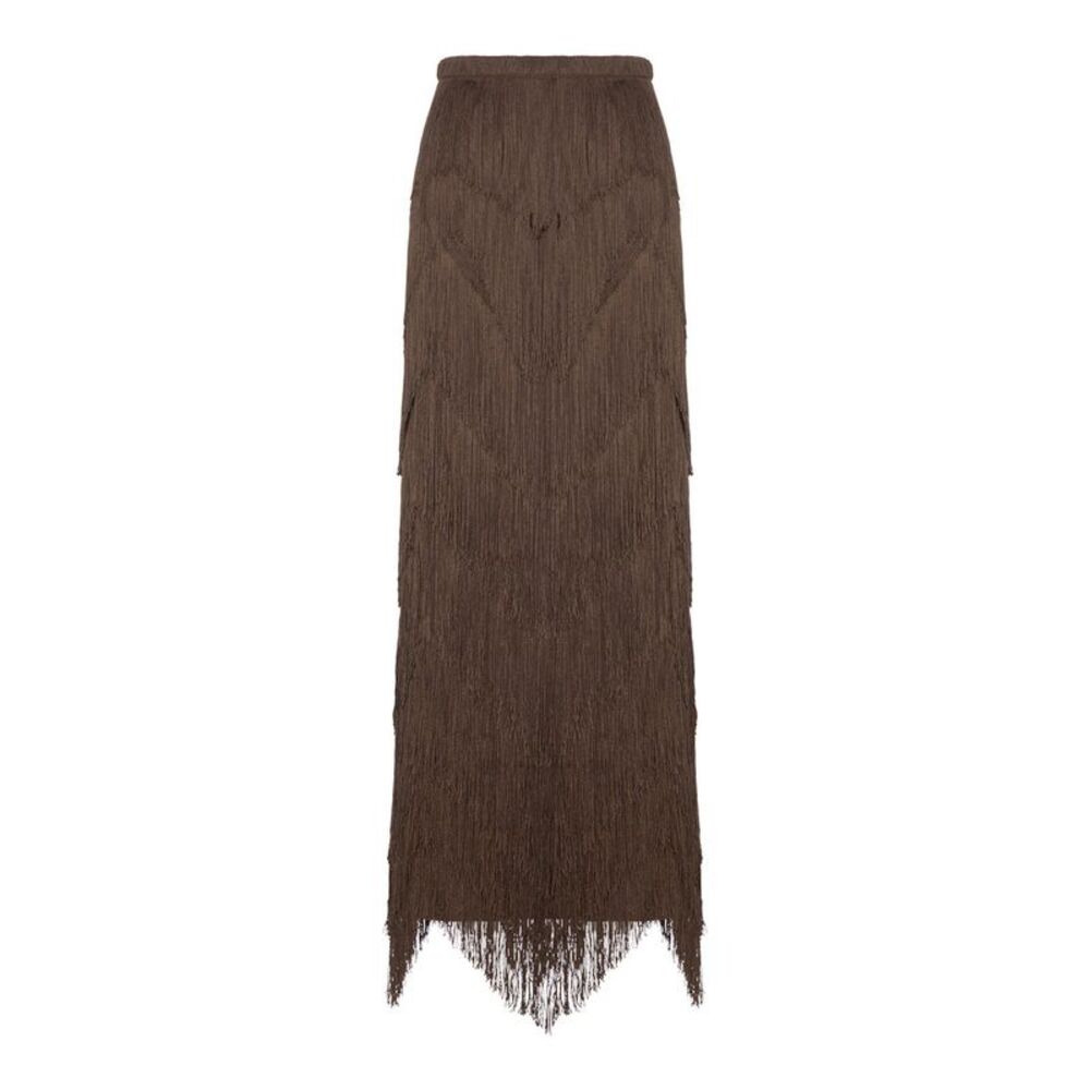 Bless Women Dara Long Skirt With Fringes